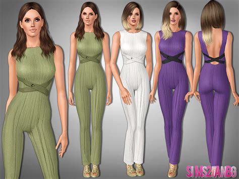 The Sims Resource 464 Jumpsuit With Belt
