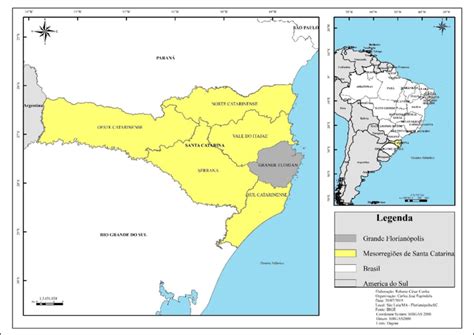 Mesorregiões do estado de Santa Catarina Download Scientific Diagram