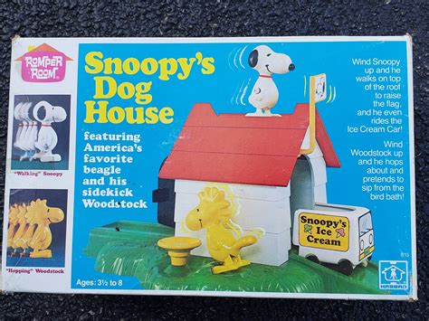 Snoopys Dog House Playset With Walking Snoopy And Etsy