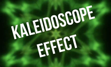 Custom Kaleidoscope Effect In After Effects Kaleidoscope Effect
