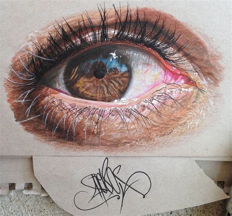 And these are the most attractive eyes ever! Colored pencil art - Hyper-realistic eyes by 19-year-old ...