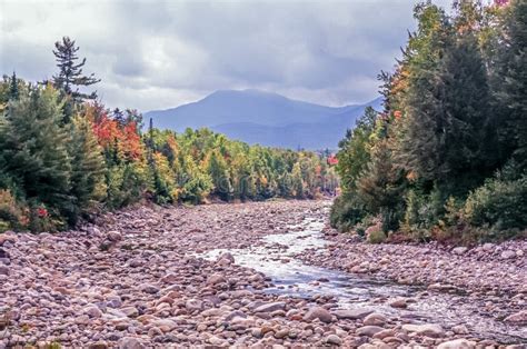 Swift River In Autumn White Mountains New Hampshire Stock Photo