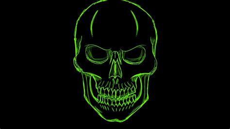 1920x1080 Dark Green Skull Minimalism Art Laptop Full Hd 1080p Hd 4k