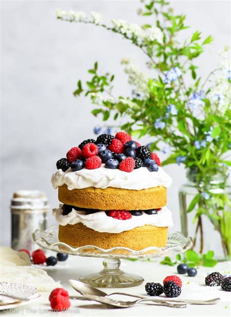 Gluten Free Vegan Vanilla Cake With Summer Berries The Loopy Whisk