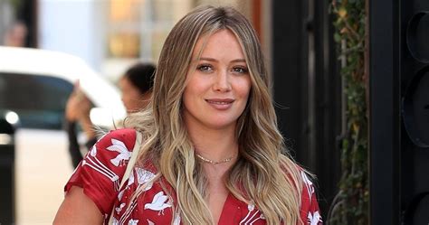 Hilary Duff Shows Off Her Major Baby Bump At The Salon Hilary Duff