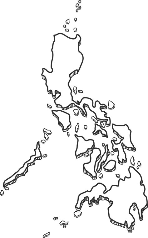 Hand Drawn Of Philippines 3d Map 12872725 Png