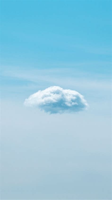Download Wallpaper 1080x1920 Cloud Sky Blue Minimalism Samsung