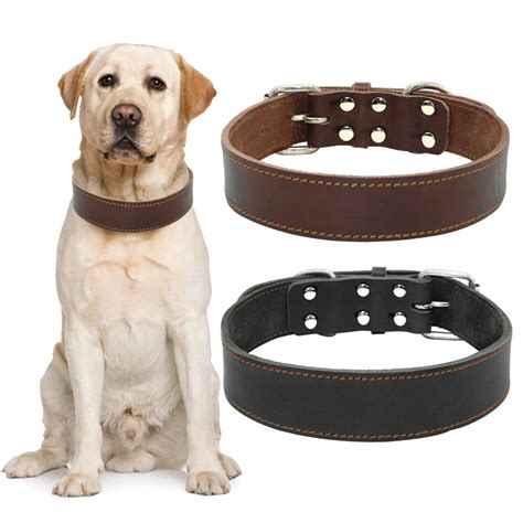 Buy Heavy Duty Genuine Leather Dog Pet Collar Real