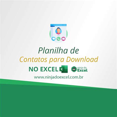 Planilha De Contatos No Excel Para Download Ninja Do Excel