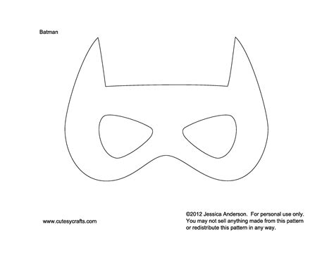 Superhero Masks Batman Mask Template Batman Mask