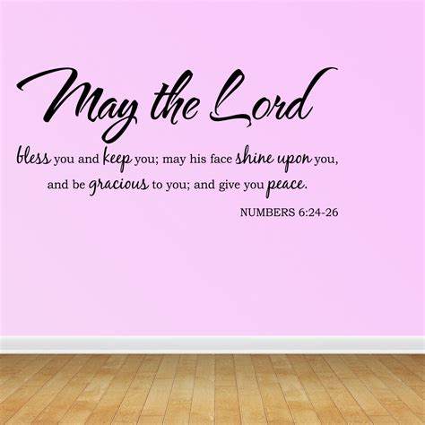 I'm so excited a princess was born today. Wall Decal Quote May The Lord Bless You And Keep You ...