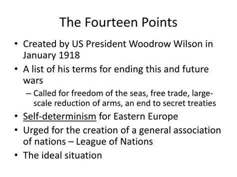 Ppt The Fourteen Points Powerpoint Presentation Free Download Id