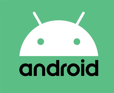 Android Symbol Logo Symbol Weiß Mit Name Schwarz Design Betriebs System