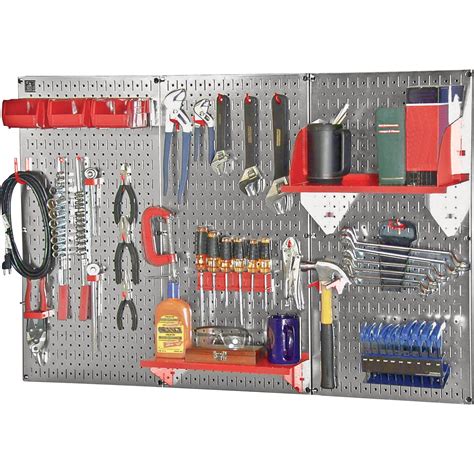 Wall Control Slotted Pegboard Industrial Workstation Accessory Kit