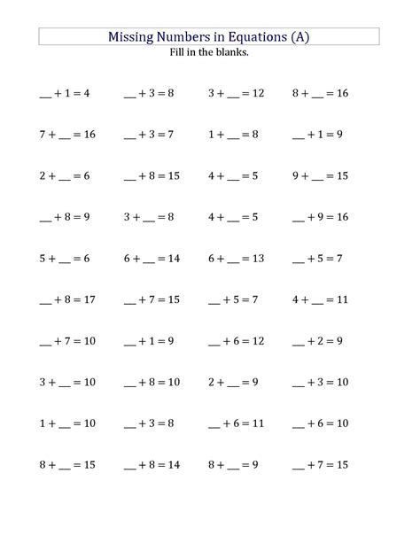 Printable Math Number Worksheets Activity Shelter