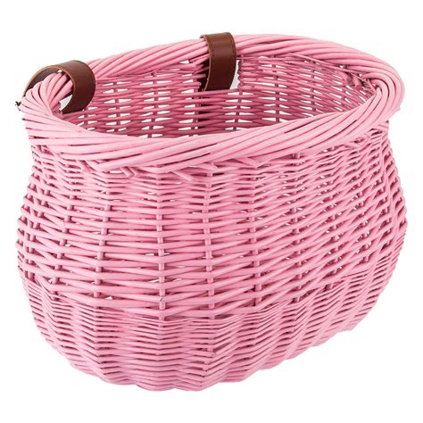 Sunlite Basket Front Willow Bushel Pink Strap On