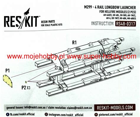 M299 4 Rail Longbow Launcher For Hellfire Missiles 2 Pcs Ah 64de