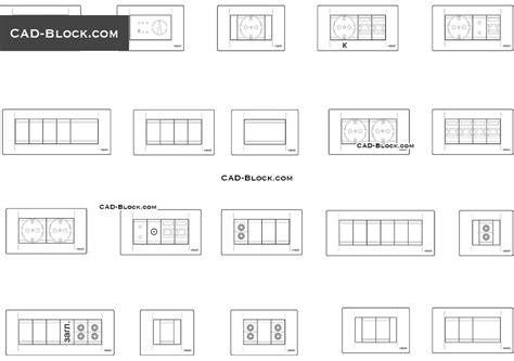 Sockets And Switches Free Cad Blocks Download