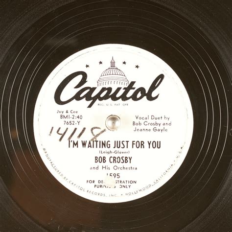 Im Waiting Just For You Bob Crosby And His Orchestra Free Download