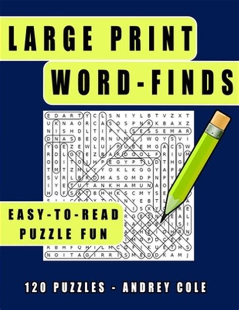 Large Print Word Finds Easy To Read Puzzle Fun 120