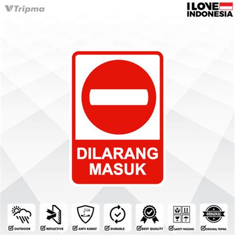 Jual Rambu Rambu Lalu Lintas Dilarang Masuk Kota Bandung Tripma