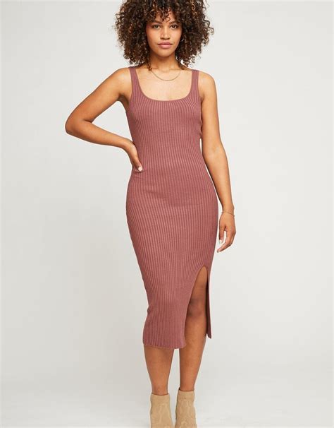 Felicity Ribbed Tank Midi Dress Adorn Boutique