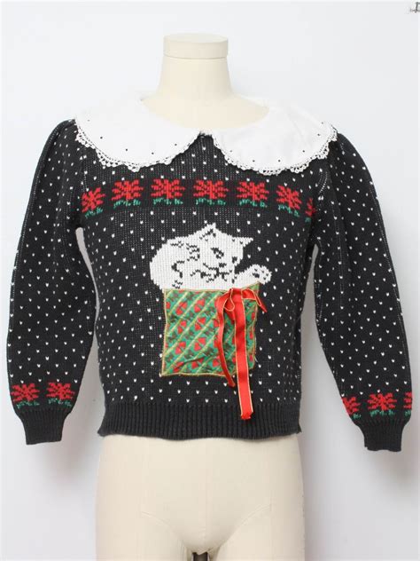 80s Vintage Womens Vintage Ugly Christmas Sweater 80s Authentic
