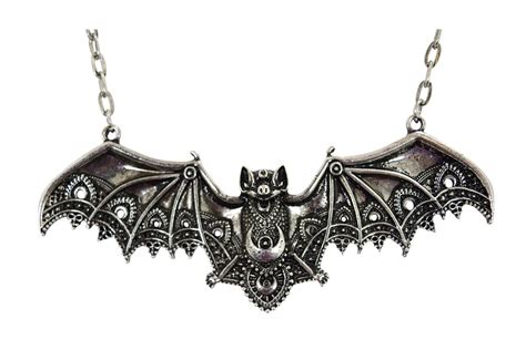Restyle Dark Side Bat Vespertilio Gothic Vampire Bat Pendant Necklace Gothic Jewelry Goth