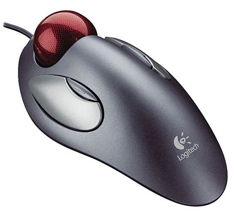 Logitech Corded Trackball Mouse Optical Dark Gray Usbps2 6pkp2