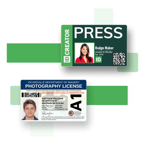 Press Pass And Press Id Card Templates And Badge Maker Idcreator