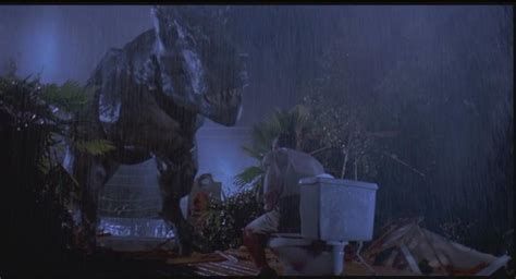 In Jurassic Park 1993 A Man Is Eaten By A T Rex While