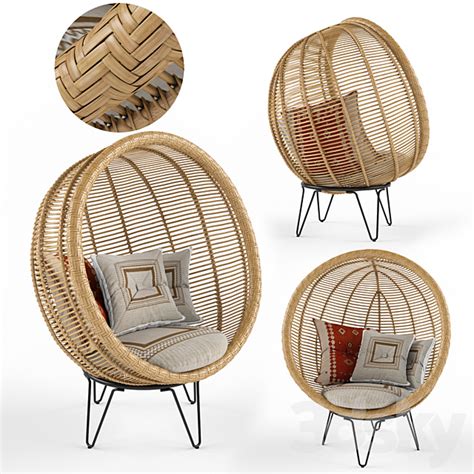 Round Rattan Cocoon Chair Other 3d Models