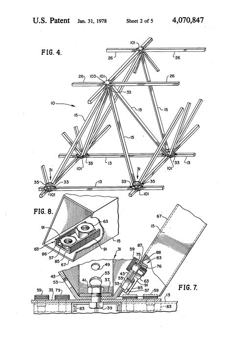 Space Frame Structure Us 4070847 A Space Frame Space Frame Space