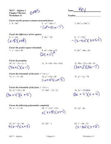 A solving 1 variable equations name rights reserved date. 35 Algebra 2 Factoring Review Worksheet Answers ...