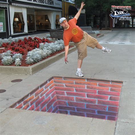 Optical Illusion Sidewalk Art 3d