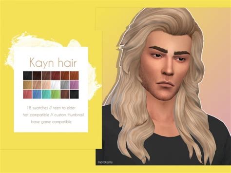 The Sims Resource Kayn Hair Retextured By Merakisims Sims 4 Hairs