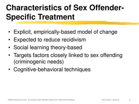 Ppt Elements Of Sex Offender Specific Treatment Learning Objectives