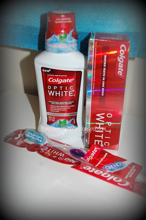 The paste has a good flavour and leaves the mouth with a pleasant flavour and does not tingle even if you choose not to rinse it out. Temporary Waffle: Colgate Optic White Kit Review