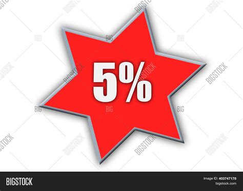 5 Percent Off 3d Sign Image And Photo Free Trial Bigstock