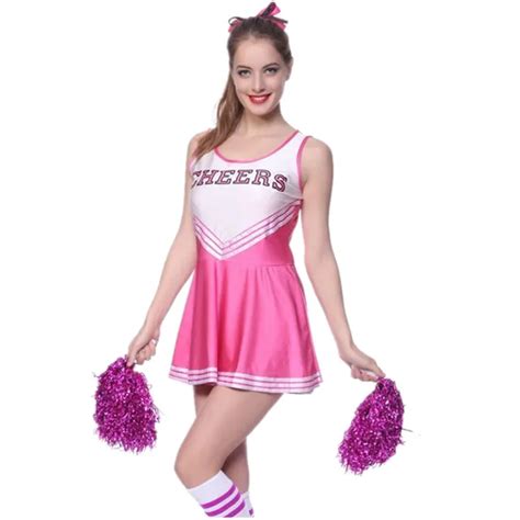 2019 New Listing Sexy High School Cheerleader Costume Cheer Girls Uniform Party Outfit