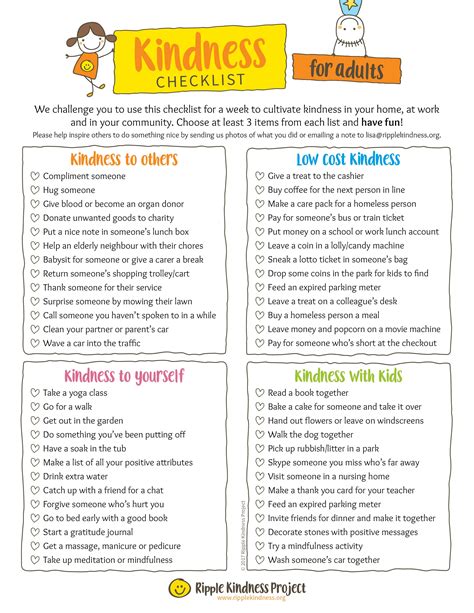 Free Printable Kindness Worksheets