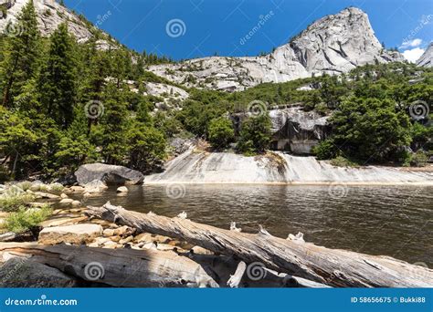 Emerald Pool And Liberty Cap In Yosemite National Park California Usa