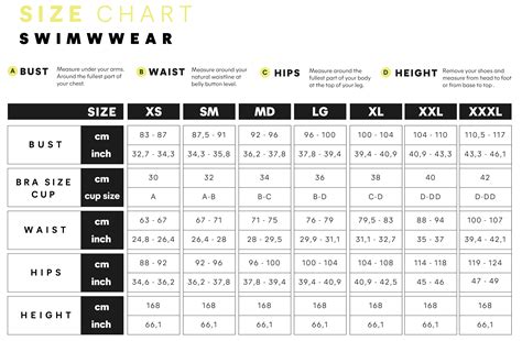 Maaji Swimwear Size Chart