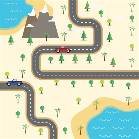 Road Map Clipart Images Illustrated Map Clip Art Free Vector Clipart
