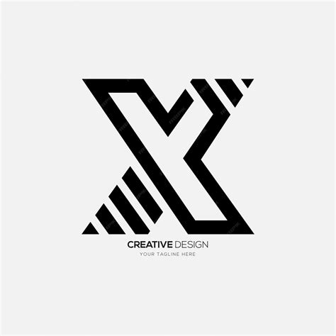 premium vector letter y k x creative simple line art negative space monogram fashion logo