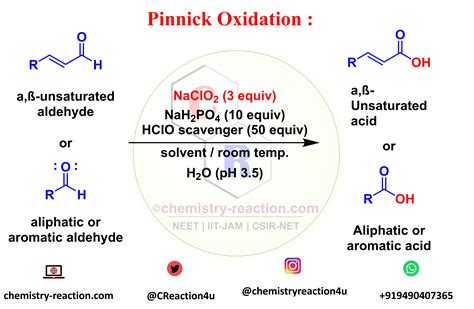 pinnick oxidation organic chemistry reaction
