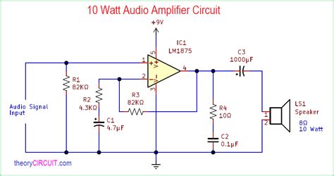 10 Watt Audio Amplifier Circuit