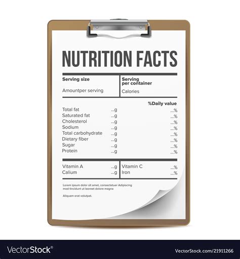 Free Editable Nutritional Facts Template Nutrition Facts Template