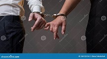Male and Female Hands Chained by Handcuffs Stock Photo - Image of ...