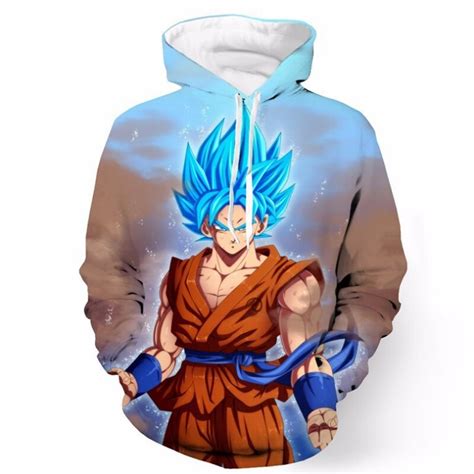 Dragon Ball Z Hoodies 3d Printed Pullover Sweatshirts Super Saiyan Son